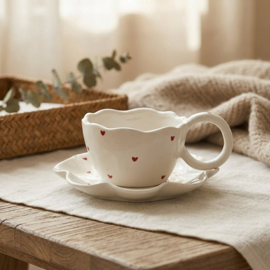 Porcelain Mug & Saucer